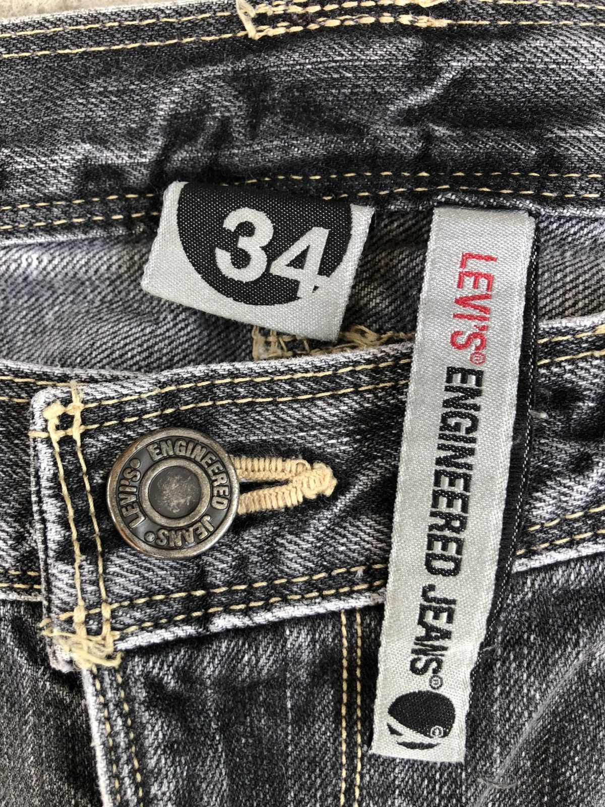 If Six Was Nine Y2k Levi’s Engineered Flared Jeans Distressed Bootcut Size US 34 / EU 50 - 19 Thumbnail
