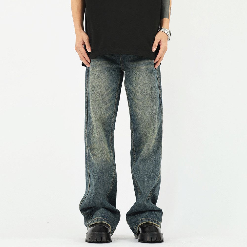 Japanese Brand × Jean Washed distressed vintage cleanfit loose jeans for men Size US 32 / EU 48 - 2 Thumbnail