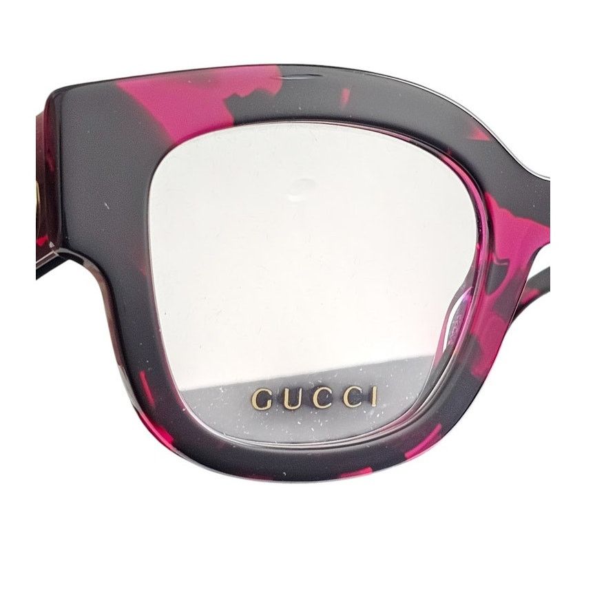 Gucci Gucci GG1423O cat-eye eyeglasses in a fuchsia havana color Size ONE SIZE - 8 Thumbnail
