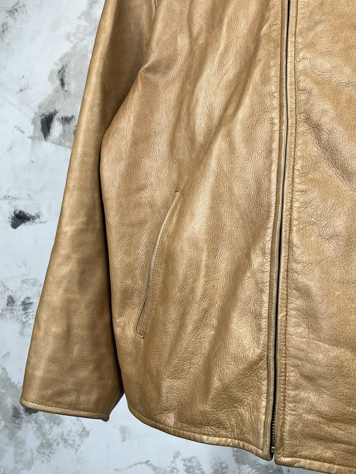 Vintage Vintage Leather Zip Jacket Size 50 M - L Size US L / EU 52-54 / 3 - 5 Thumbnail