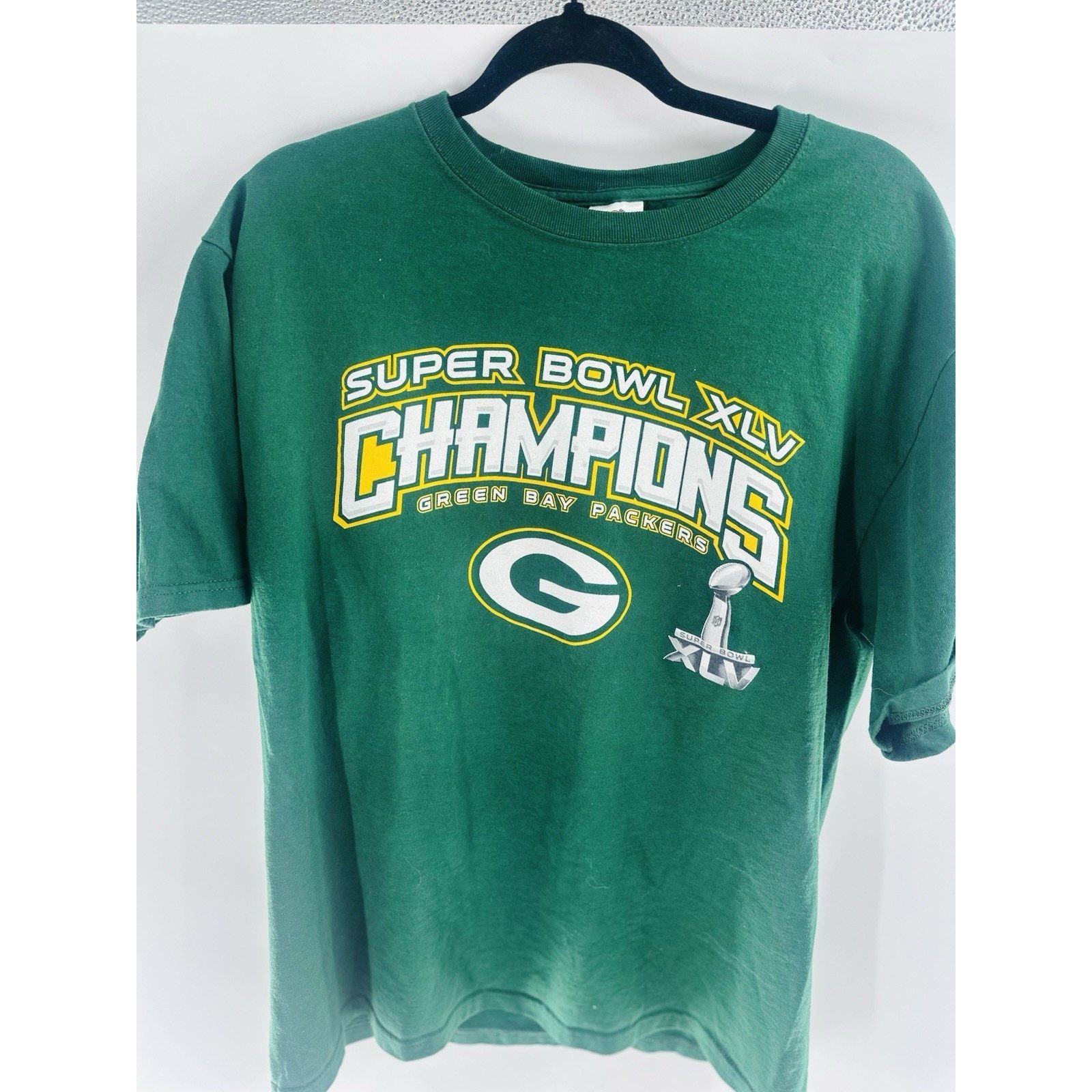 Fruit Of The Loom Green Bay Packers Super Bowl Champions XLV (2011) Men's Tee Size US L / EU 52-54 / 3 - 1 Thumbnail