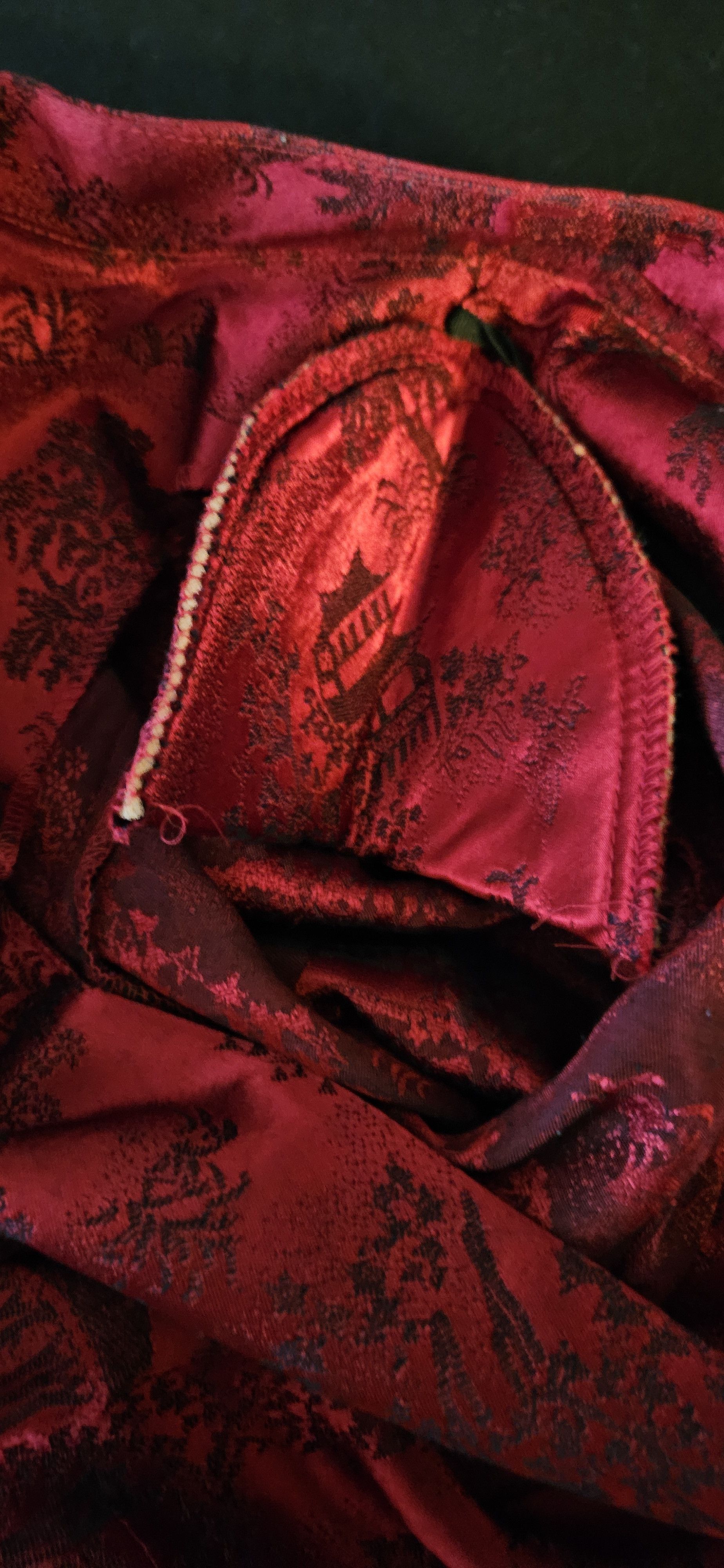 Other R & M Richards by Karen Kwong red & black satin tunic Size L / US 10 / IT 46 - 5 Thumbnail