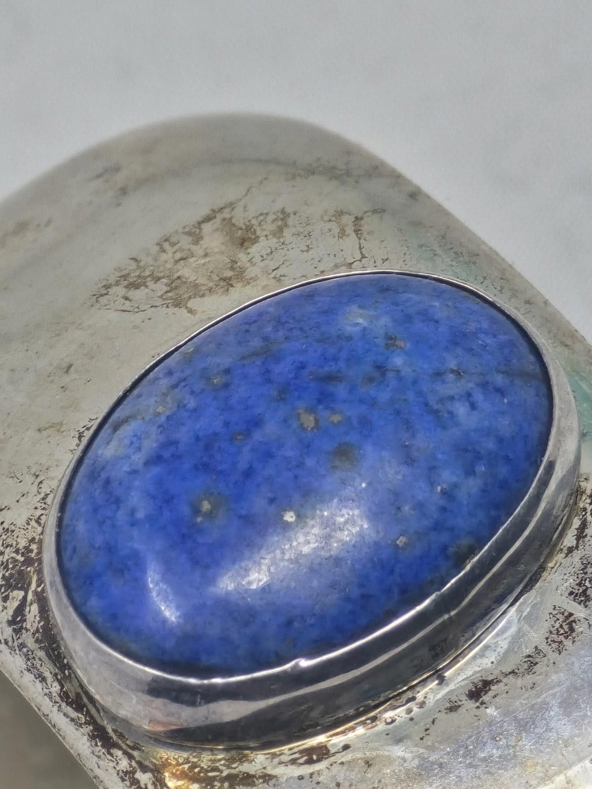 TED LAPIDUS Vintage Sterling Lapis Cuff Bracelet Navajo Signed G Nelson Size ONE SIZE - 6 Thumbnail