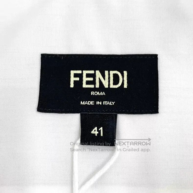 Fendi Fendi size 41 White Pocket Zipper Design Cotton Collar Shor Size US XXS / EU 40 - 6 Thumbnail