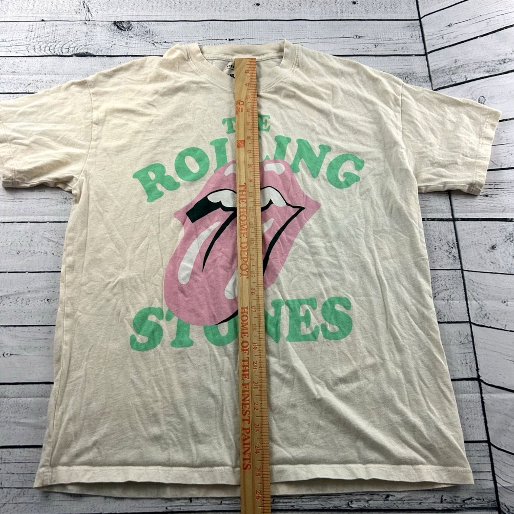American Eagle Outfitters American Eagle Rolling Stones Short Sleeve T Shirt Mens XS/S Beige Size US S / EU 44-46 / 1 - 4 Thumbnail