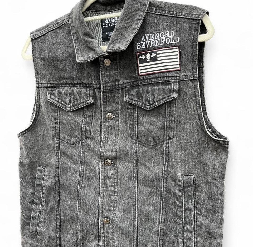 Band Tees Avenged Sevenfold Band Denim Vest 2013 Official Bravado Size US S / EU 44-46 / 1 - 2 Thumbnail