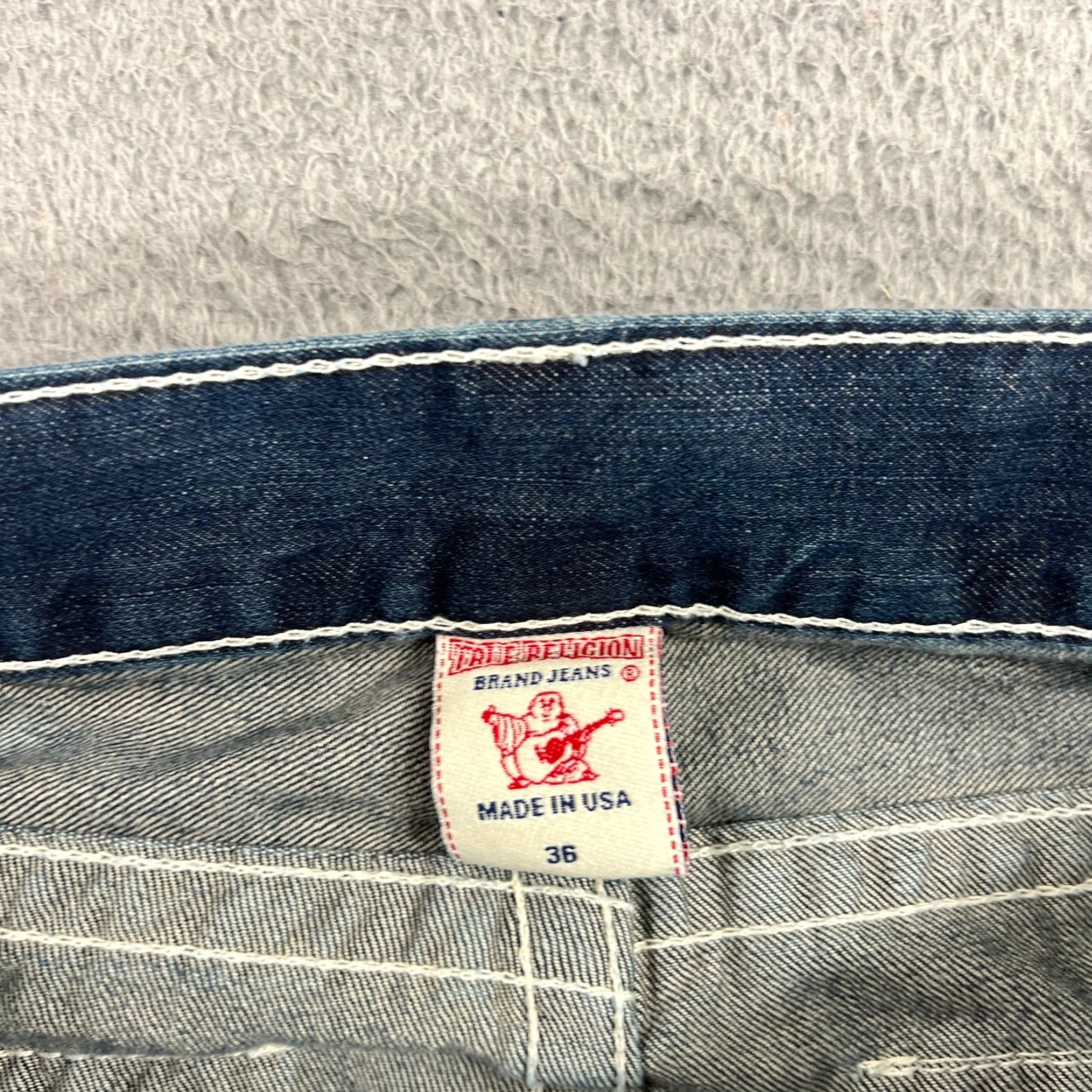 True Religion TRUE RELIGION Jeans Mens 36 Blue Denim Ricky Relaxed Straight Flap Pocket Size US 36 / EU 52 - 7 Thumbnail