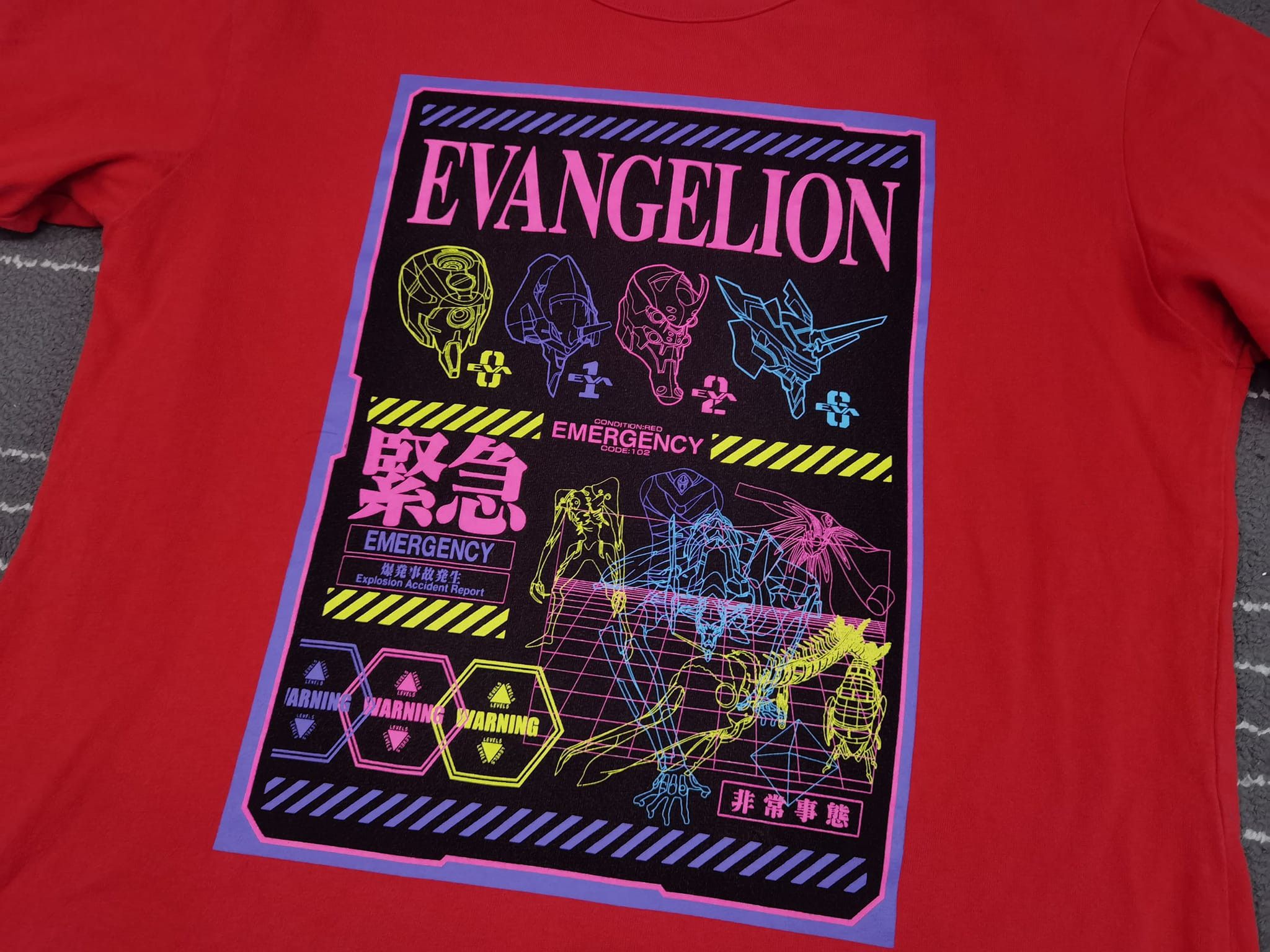 Anime Evalangelion X KHARA X GU tee XS 2198 oversaiz Size US XS / EU 42 / 0 - 7 Thumbnail