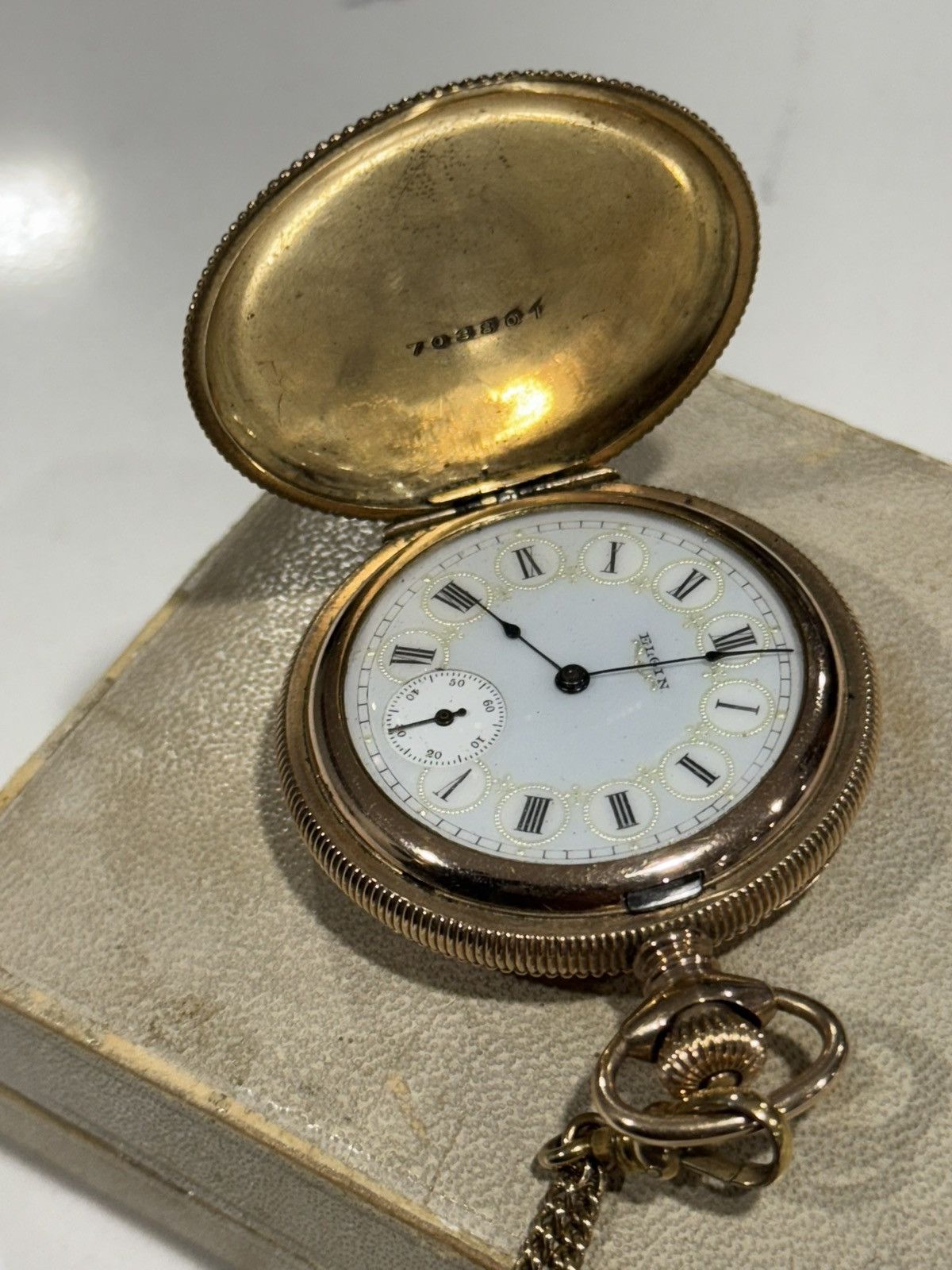 Elgin National Watch Company Vintage 1890s Elgin Gold Filled Pocket Watch Size ONE SIZE - 6 Thumbnail