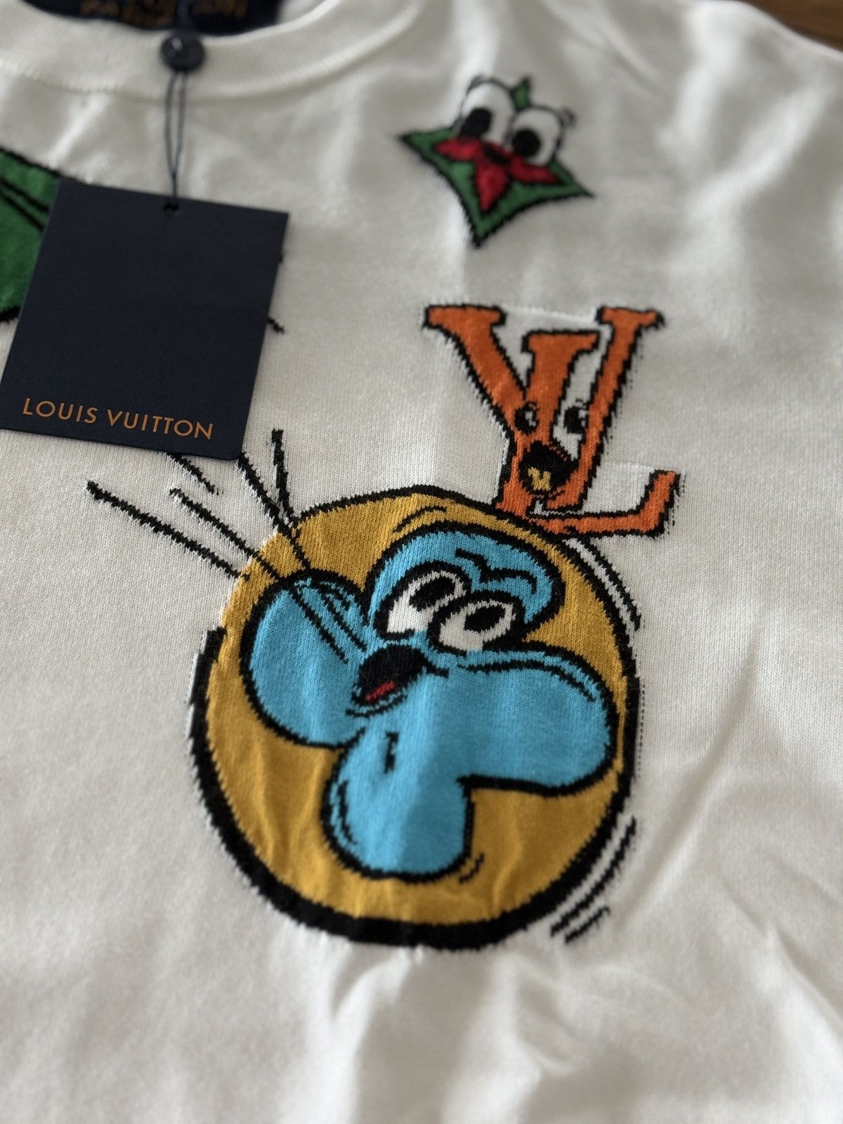 Louis Vuitton Louis Vuitton Monogram Comics Intarsia T-Shirt Size US L / EU 52-54 / 3 - 3 Thumbnail