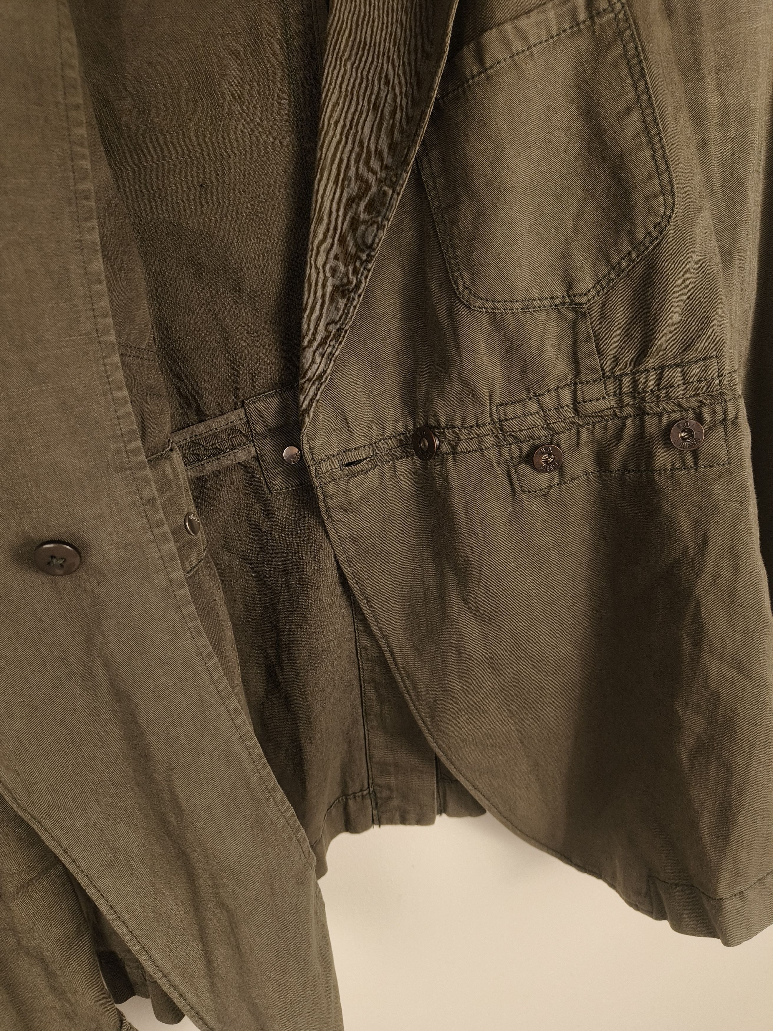Diesel Diesel Army Inspired Cotton Linen Button Jacket Size M / US 6-8 / IT 42-44 - 3 Thumbnail