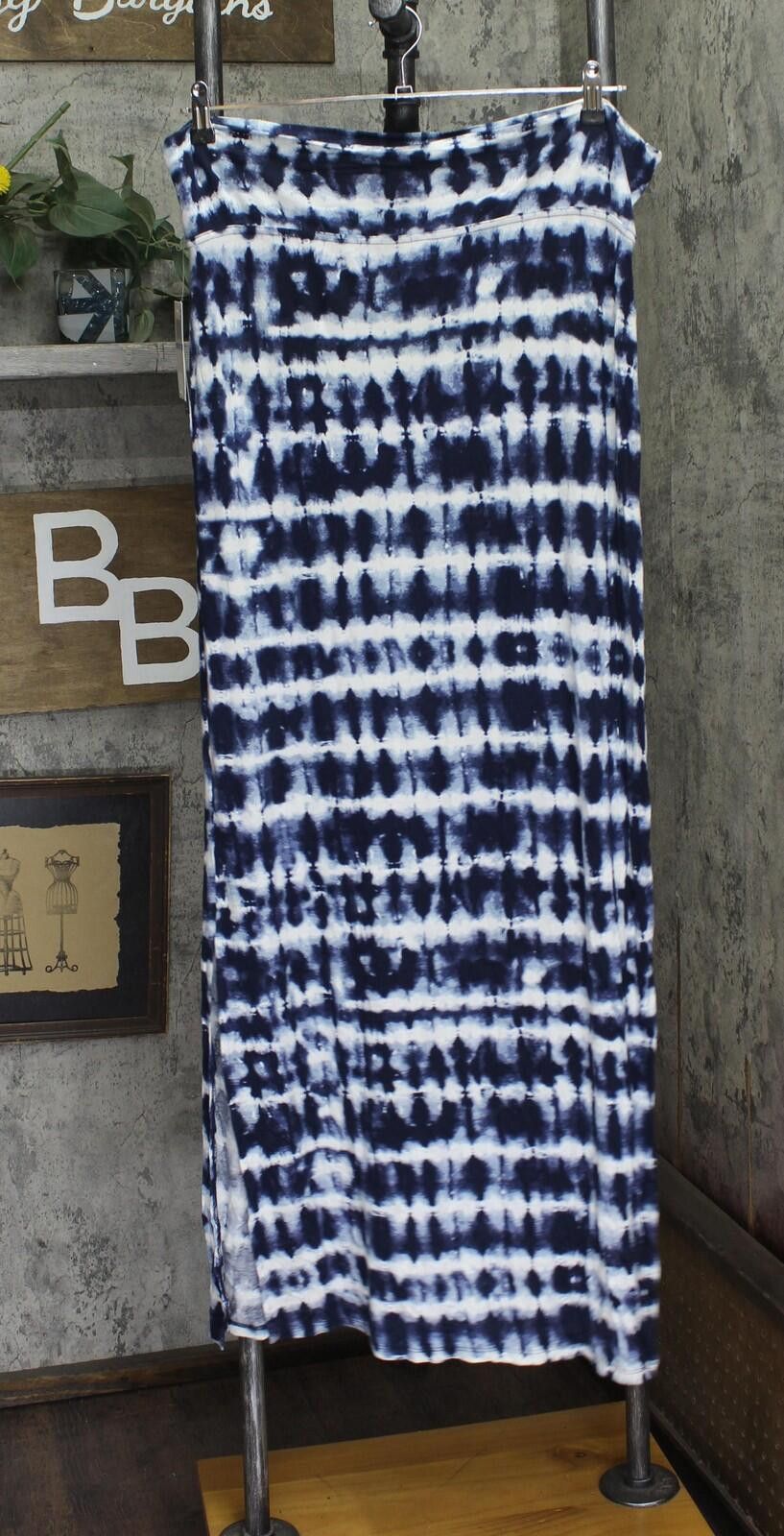 Other Nwt Ultra Flirt Knit Foldover Maxi Skirt Blue Multi Xl Size 40" / US 18 - 2 Thumbnail