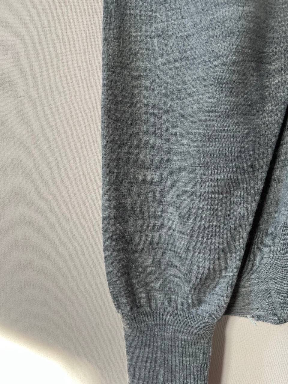 John Smedley John Smedley Gray Wool Knit Pullover Sweater Collared Button Size US L / EU 52-54 / 3 - 8 Thumbnail