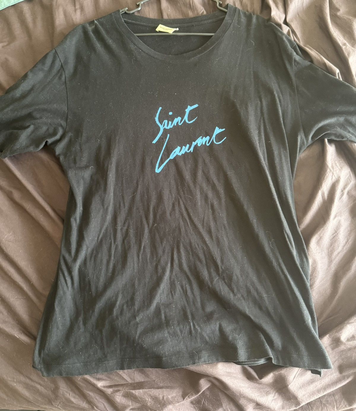 Saint Laurent Paris Saint Laurent Signature Logo T-Shirt Size US L / EU 52-54 / 3 - 1 Thumbnail