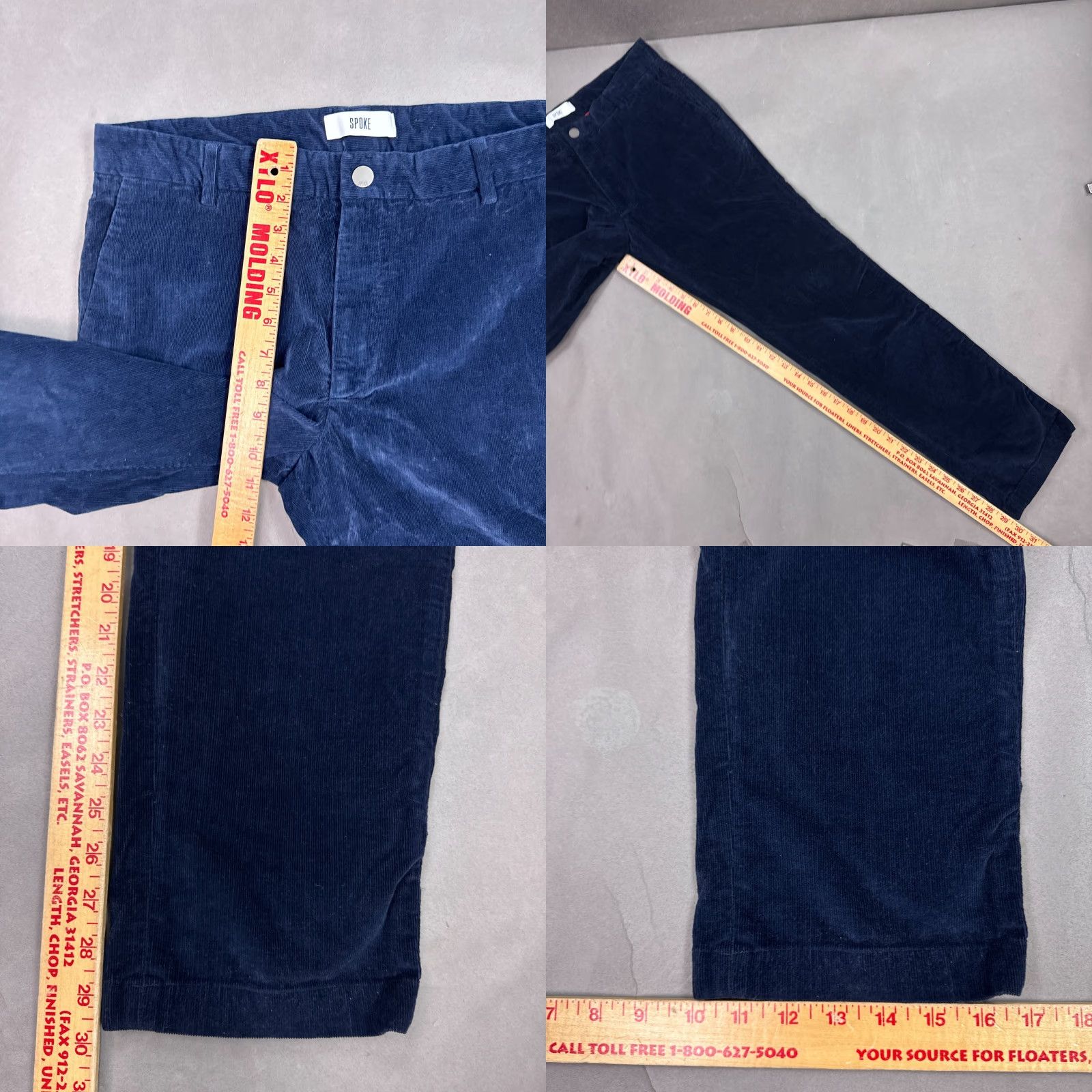 Vintage Spoke Pants Mens 33x30 Blue Corduroy Sharps Build A Office Work Stretch Dress Pants Size US 30 / EU 46 - 9 Thumbnail