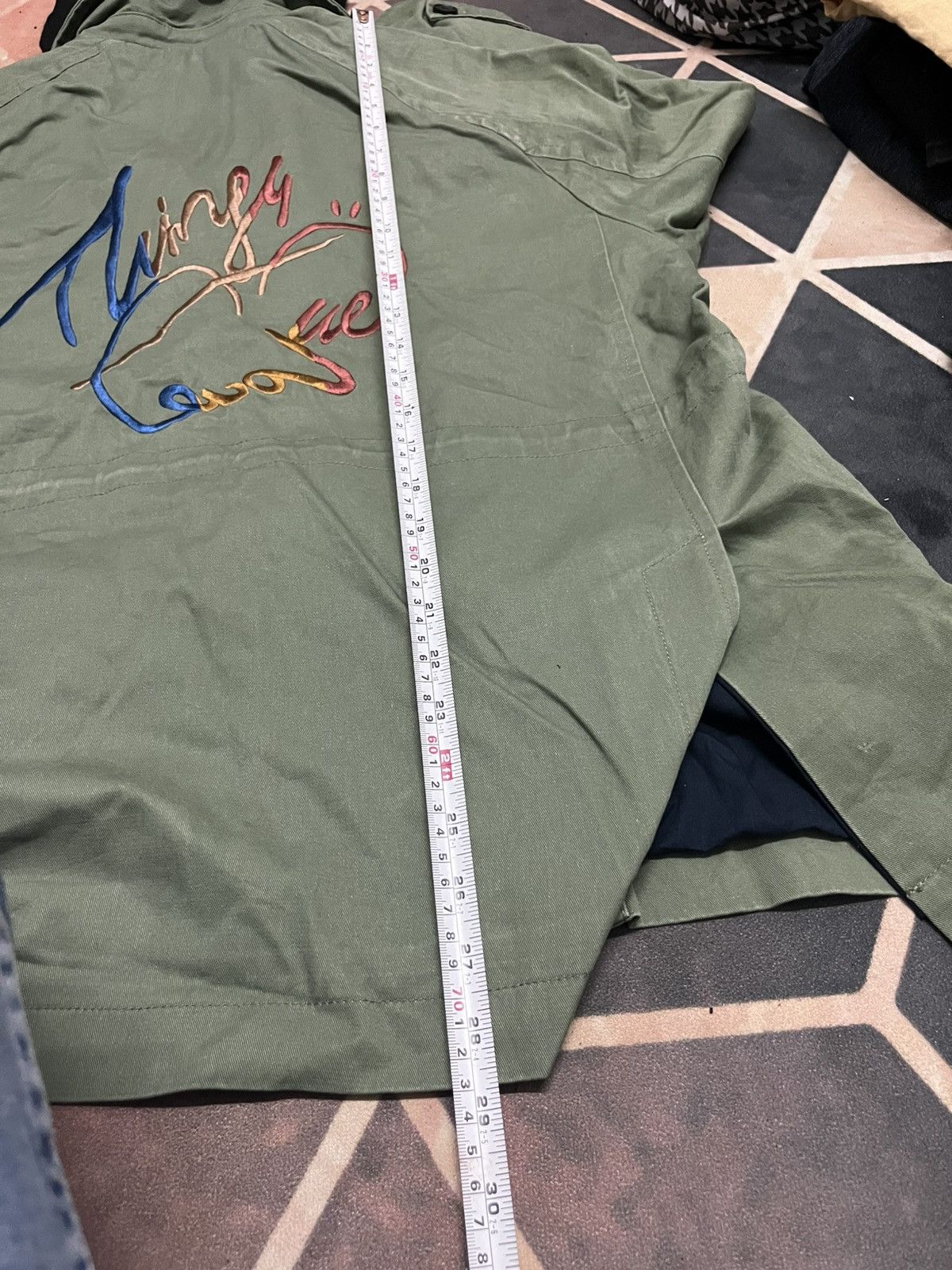 If Six Was Nine 🔥a.t green Good Vibes Embroidered Army Inspired Jackets Size US L / EU 52-54 / 3 - 12 Thumbnail
