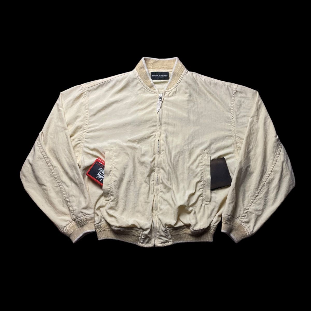 Nicole Club × Vintage 🇯🇵 VINTAGE NICOLE CLUB EMBROIDERED SPELL OUT BOMBER JACKET Size US XL / EU 56 / 4 - 2 Thumbnail