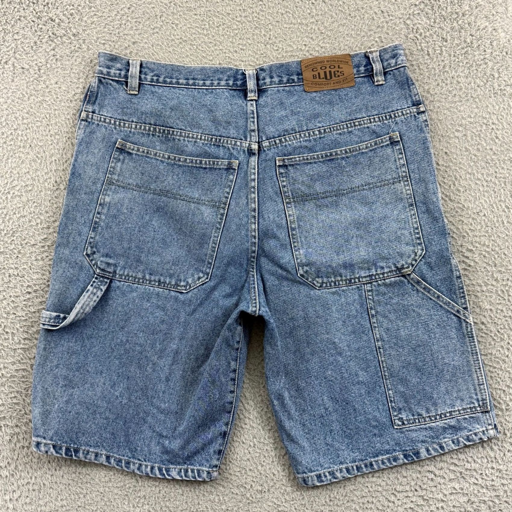 Vintage VINTAGE Cool Blues Denim Short Men 36 Blue Jorts 90s Baggy Carpenter 38 Shorts Jeans Blue Denim 80s Skater Mens Size US 38 / EU 54 - 5 Thumbnail