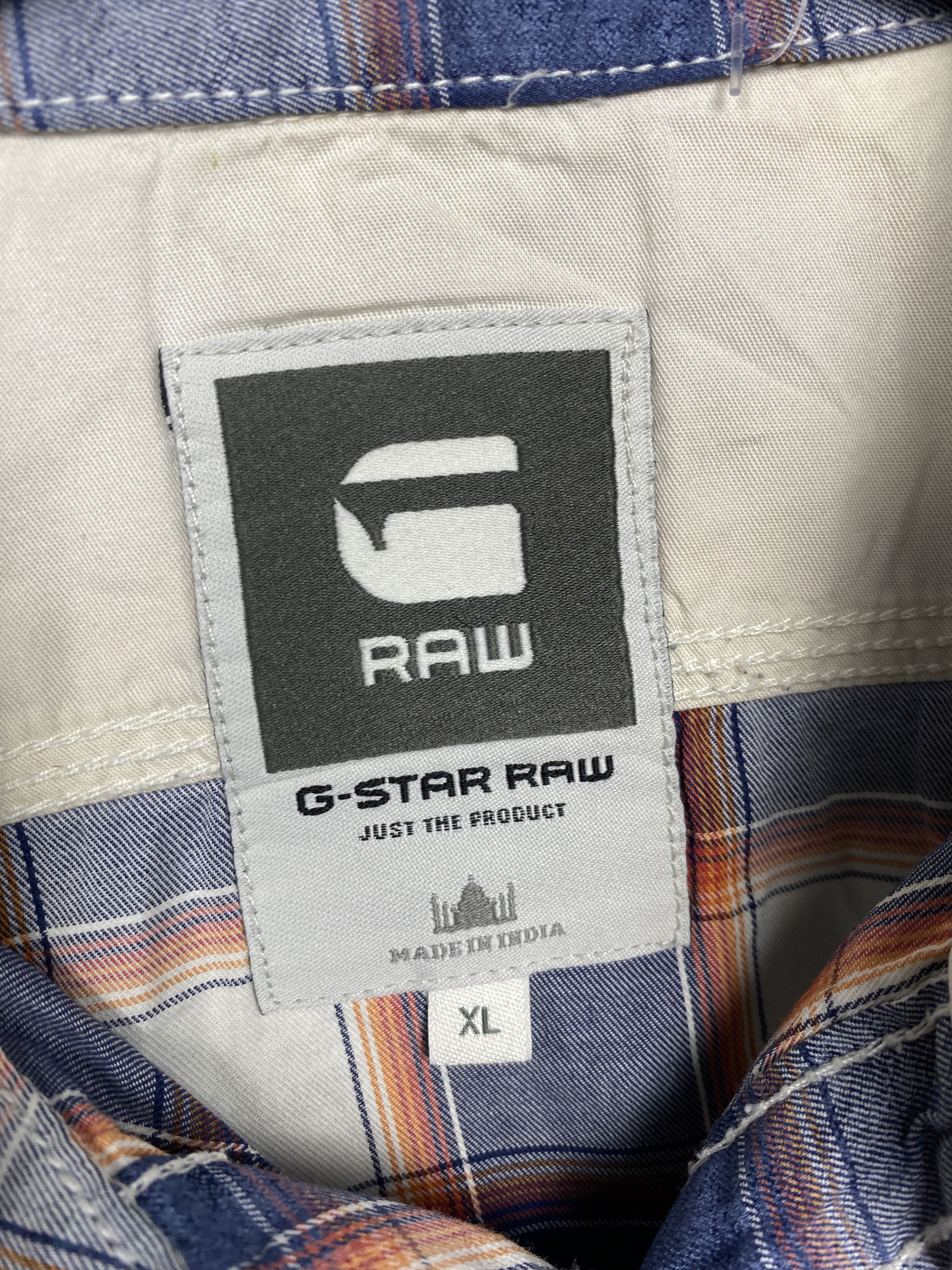 G-Star G Star Raw Vintage Mens Tacoma Short Sleeve Plaid Shirt Size US XL / EU 56 / 4 - 4 Thumbnail