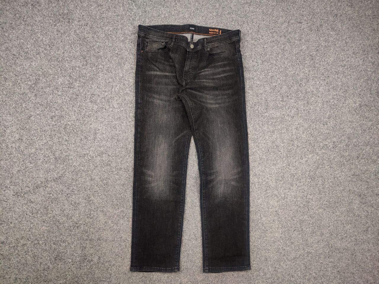 Hugo Boss Hugo Boss stretch denim Regular fit Dark Gray Faded jeans Size US 36 / EU 52 - 2 Thumbnail