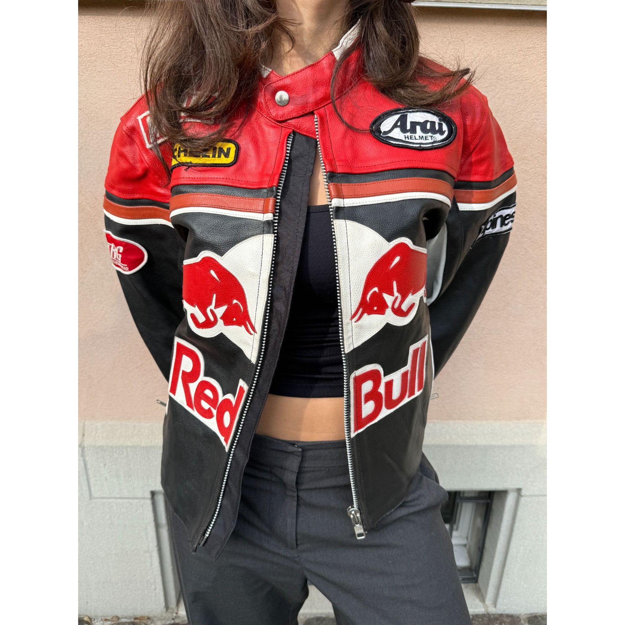 Redbull racing leather jacket