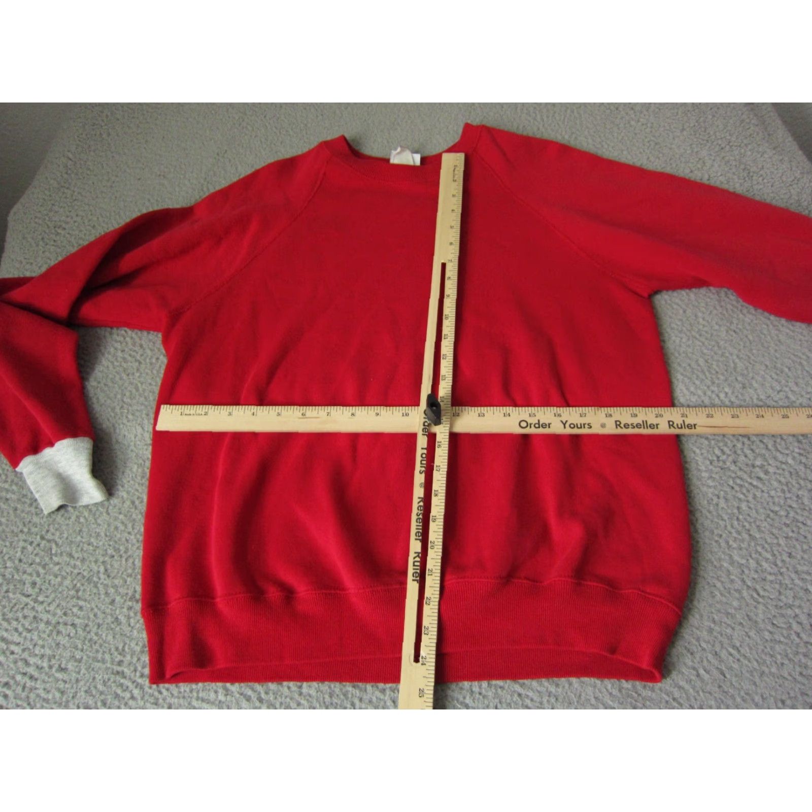 Lee VINTAGE Lee Sweatshirt Womens XL Red Pullover Crew Neck Cotton Polyester Fleece Regular Knit Casual 90s Size XL / US 12-14 / IT 48-50 - 6 Thumbnail