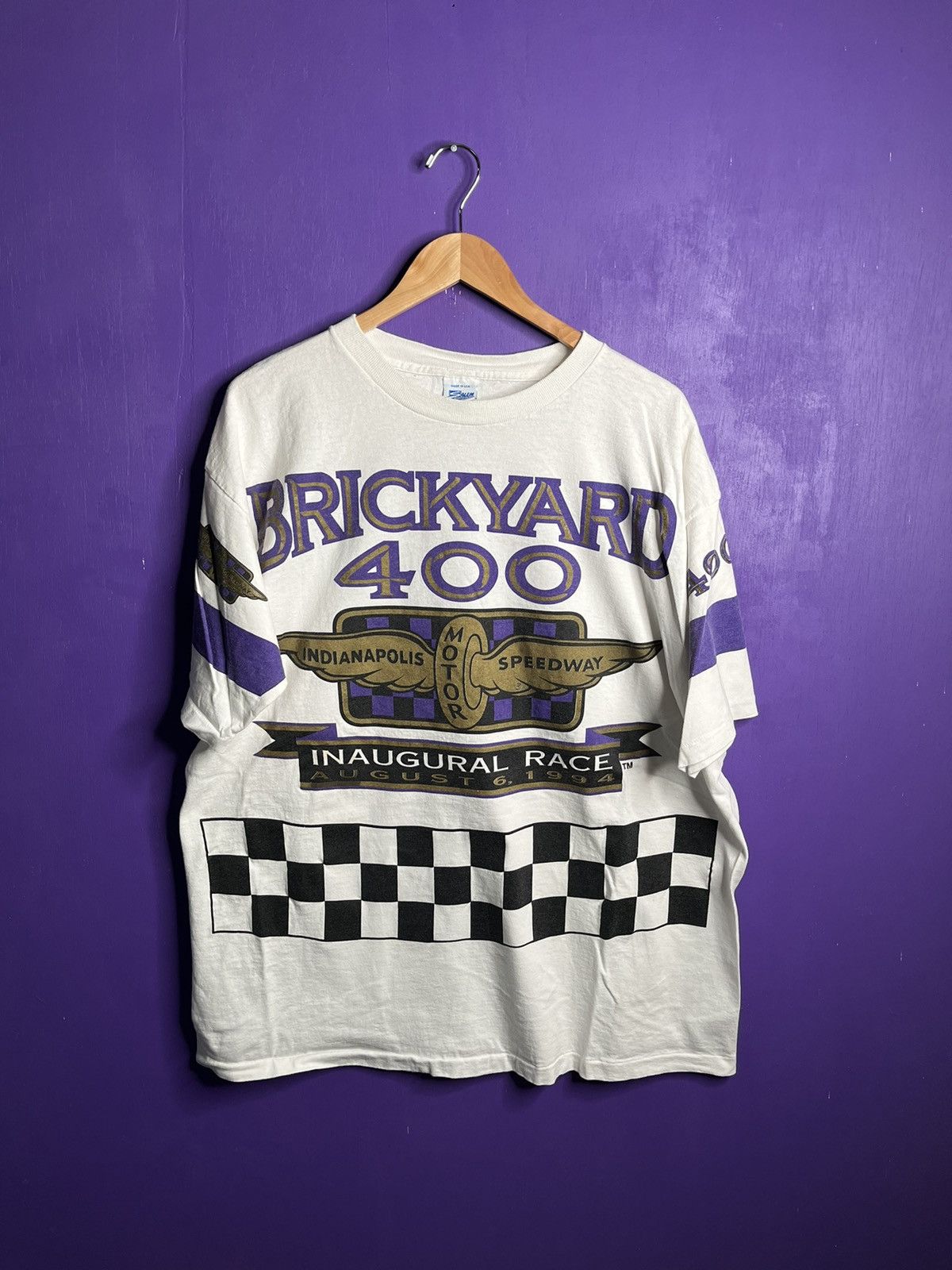 NASCAR × Salem Sportswear × Vintage Vintage 1994 Brickyard 400 inaugural race AOP t-shirt Size US XL / EU 56 / 4 - 1 Thumbnail