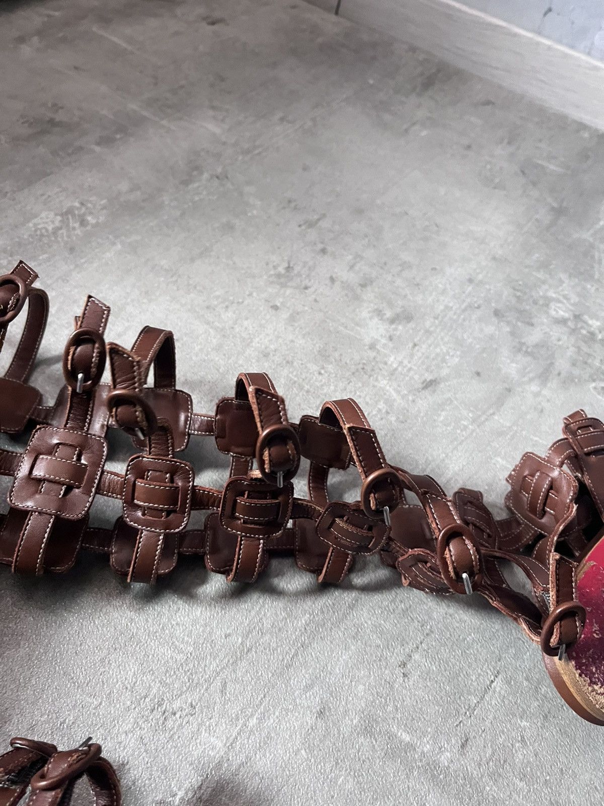 Christian Louboutin Christian Louboutin Gladiator Sandals brown leather Size US 7.5 / IT 37.5 - 13 Thumbnail