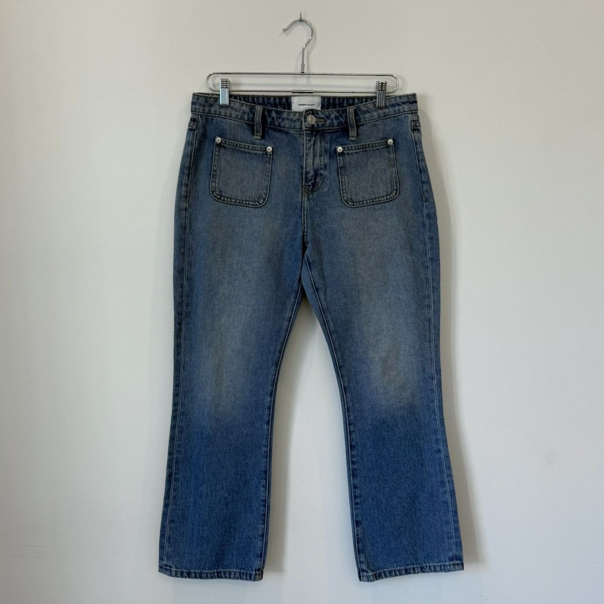 Current/Elliot Current/Elliot “The Cropped Boot” Faded Bootcut Flare Jeans Size US 29 - 2 Thumbnail