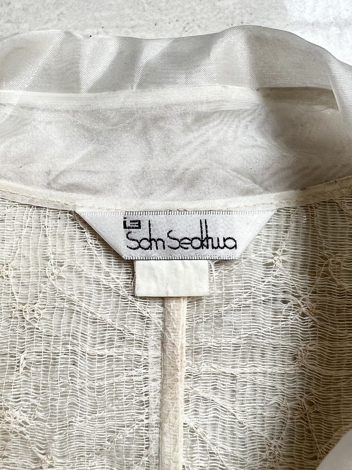 Other Japanese Brand Sdm Sedhwa White Mesh Shirt Size US XS / EU 42 / 0 - 11 Thumbnail