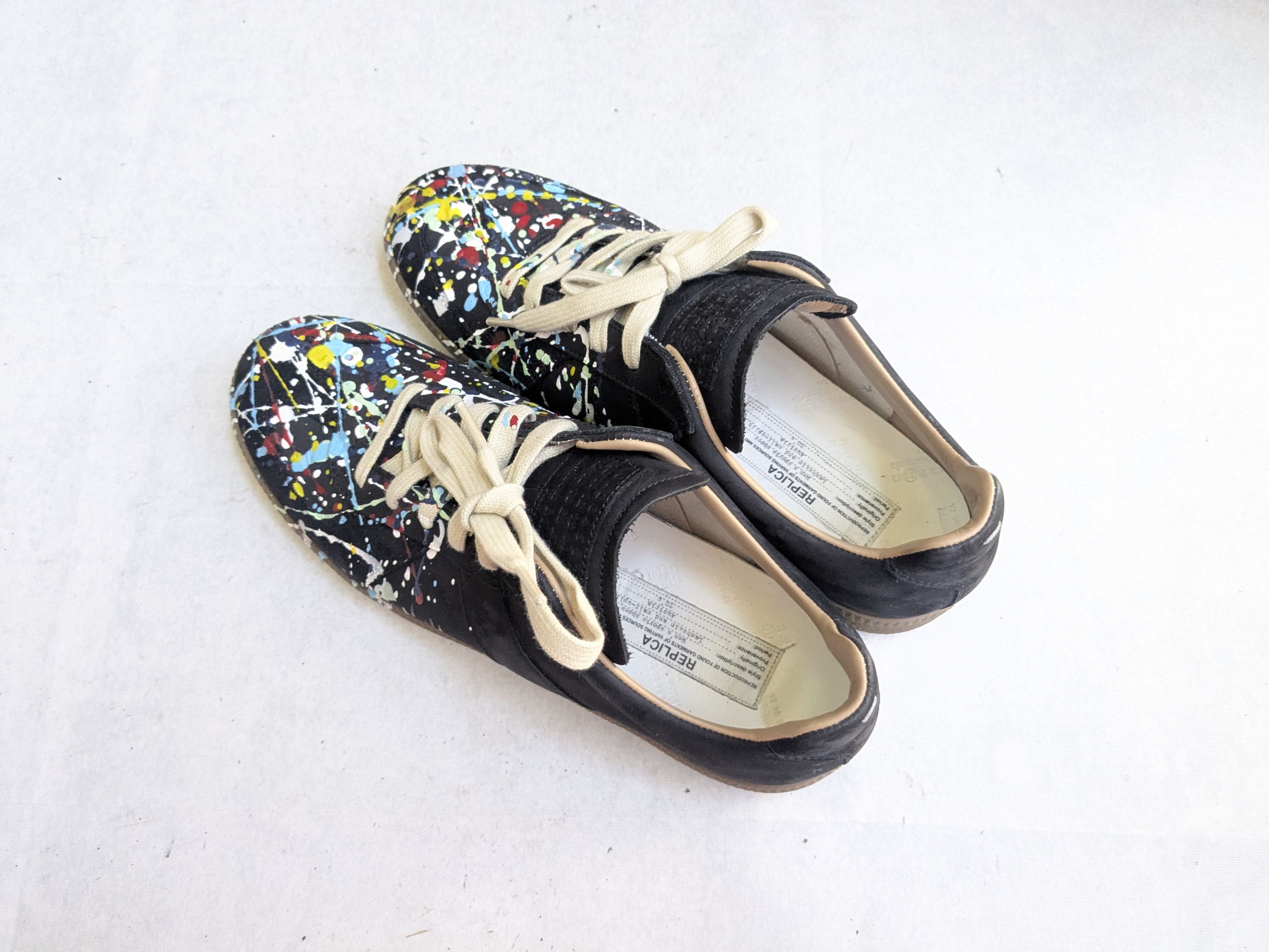 Maison Margiela Mason Marella Replica GAT Paint Splatter Black 9 42 Size US 9 / EU 42 - 14 Thumbnail