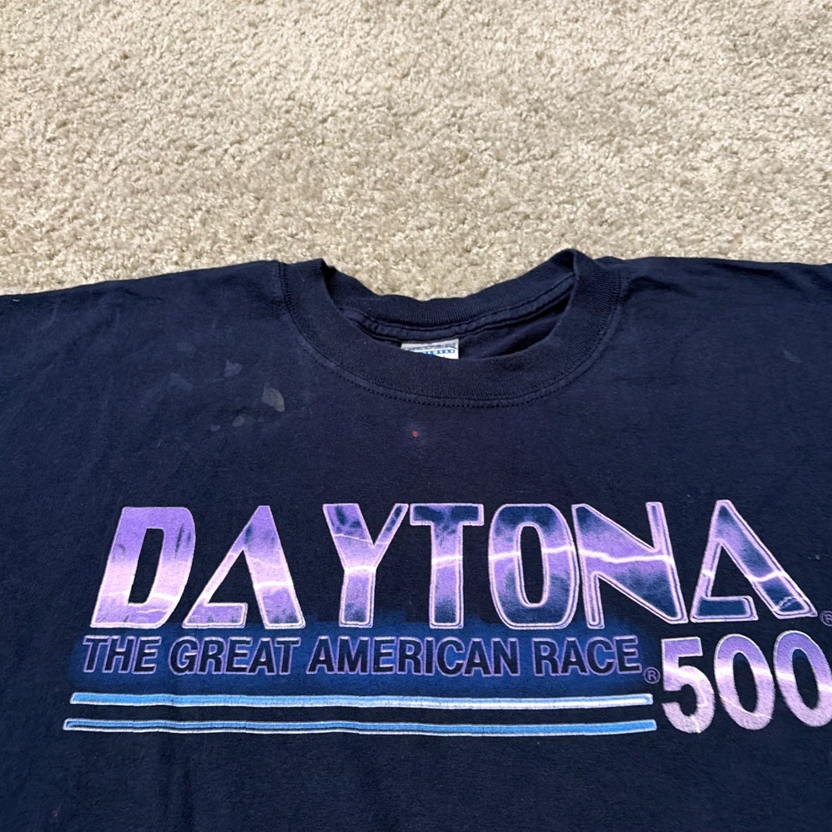 Gildan VINTAGE NASCAR T-Shirt Daytona 500 Racing Navy Blue XL Men Gildan Regular Size XL Size US XL / EU 56 / 4 - 4 Thumbnail