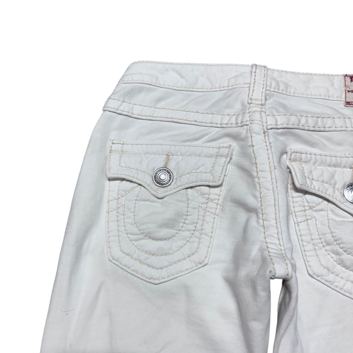 True Religion True Religion Joey Big T Sweat Flare Jeans White Size 27" / US 4 / IT 40 - 10 Thumbnail