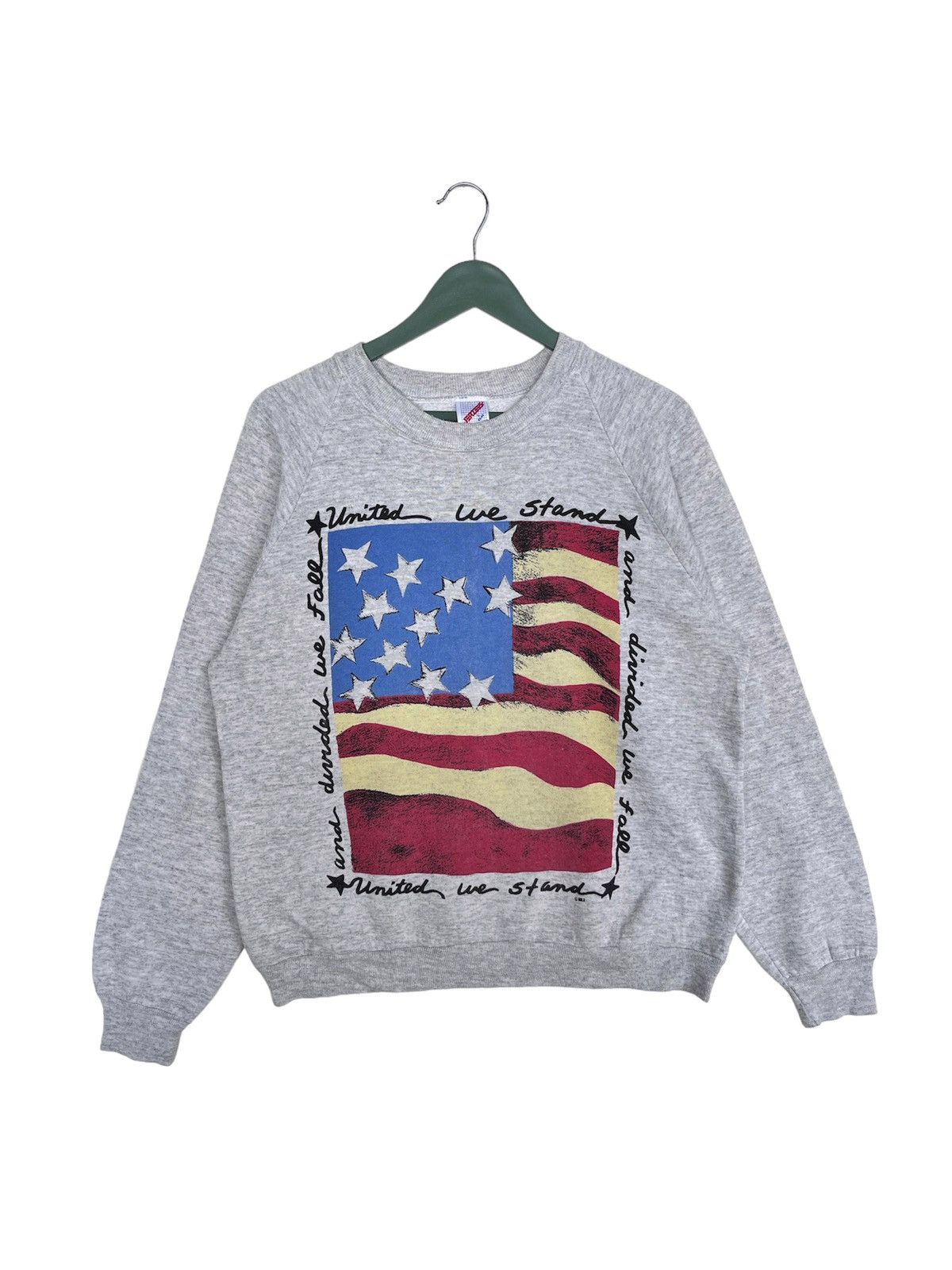 Jerzees Vintage 90s Jerzees United We Stand Sweatshirt Size US L / EU 52-54 / 3 - 1 Thumbnail