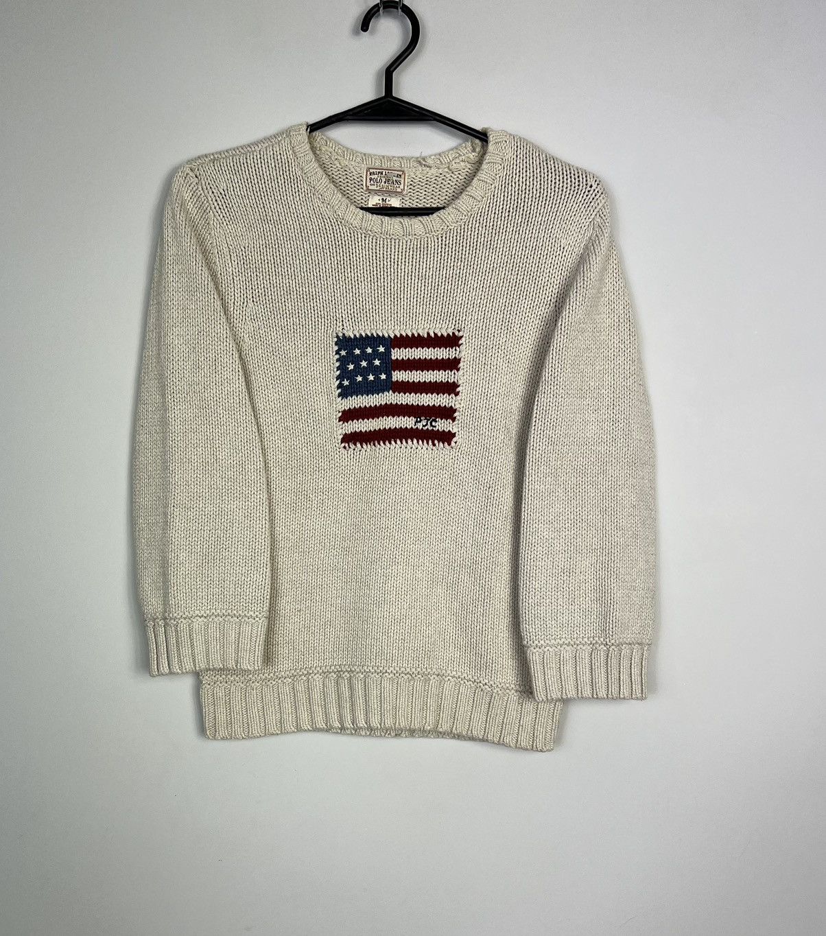 Ralph Lauren Sweater Ralph Lauren Polo Jeans Flag USA 100% Cotton Size M / US 6-8 / IT 42-44 - 2 Thumbnail