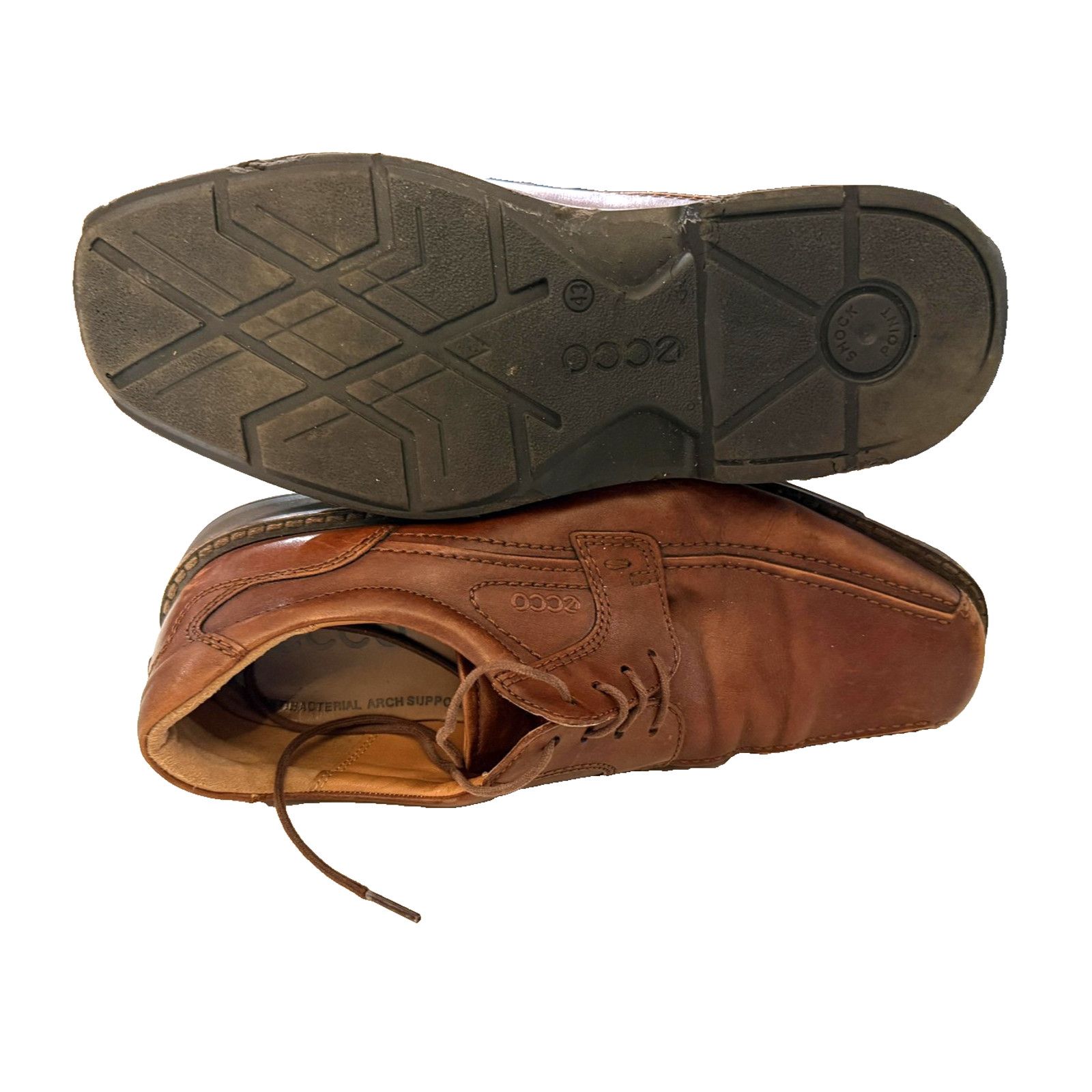 Ecco ECCO Shoes Mens Size 9.5 Brown Leather Arch Support Comfort Size US 9 / EU 42 - 1 Thumbnail
