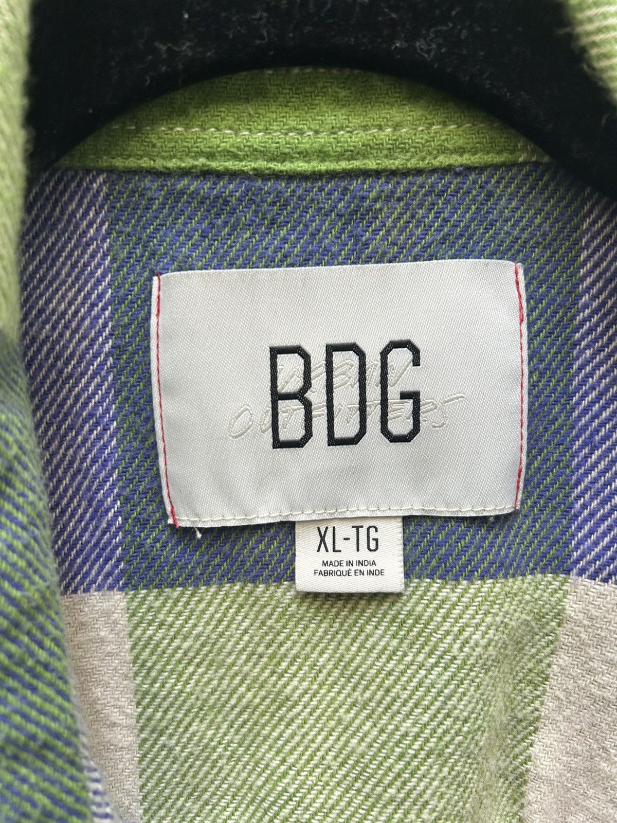 Bdg BDG Green and blue plaid flannel shirt Size US XL / EU 56 / 4 - 3 Thumbnail