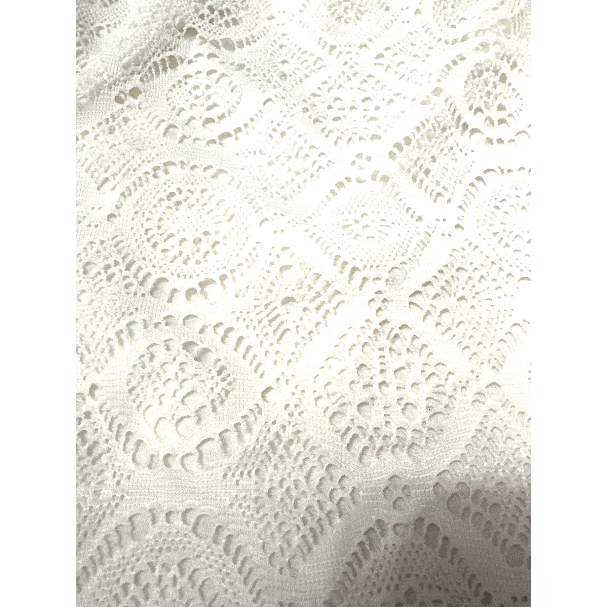 Other Ivy Ridge White Crochet Lace Blouse With Open Back Flutter S Size L / US 10 / IT 46 - 10 Thumbnail