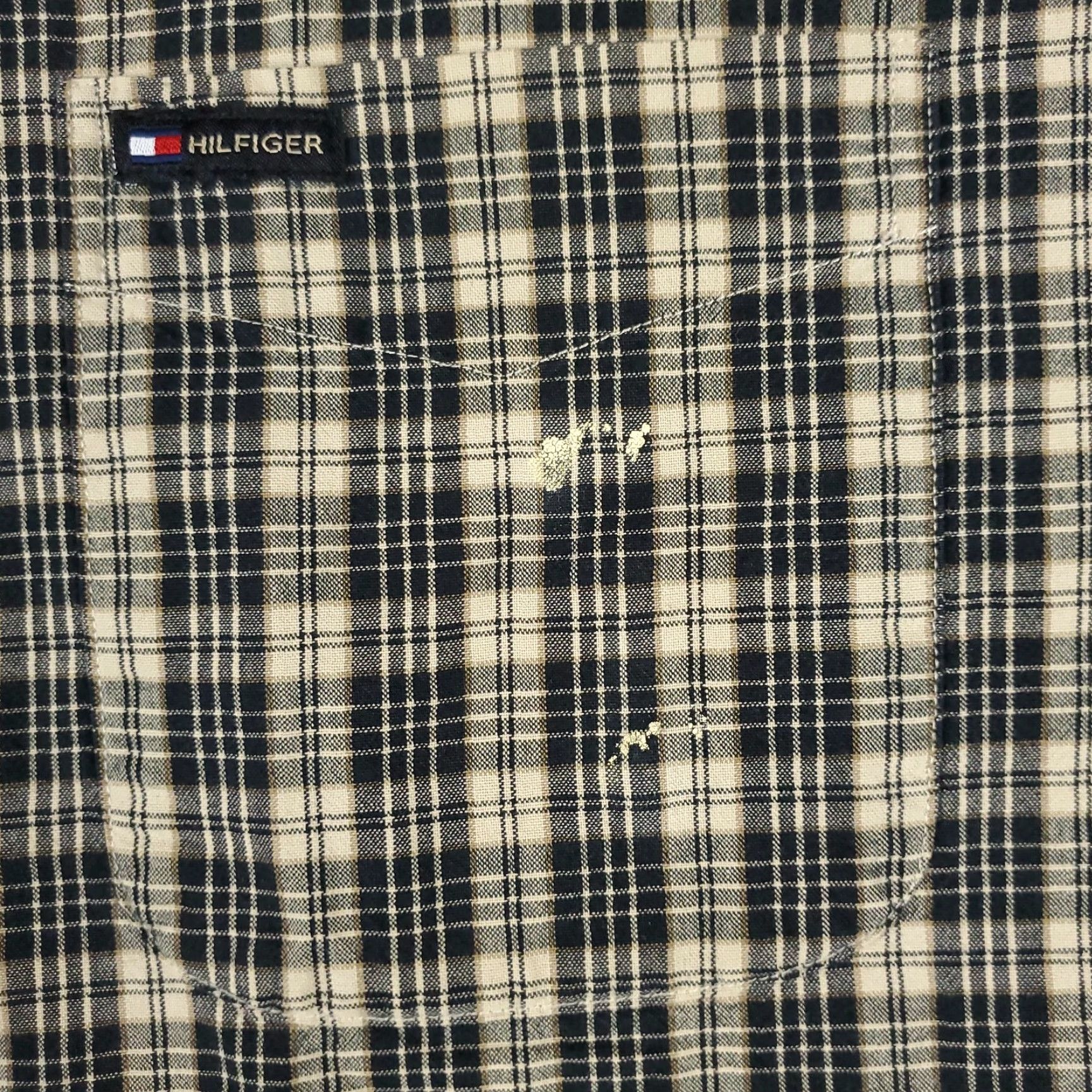 Tommy Hilfiger Tommy Hilfiger Shirt Mens XL Beige Plaid Button-Up Long Sleeve Casual/Workwear Shirt - Button-Down Collar, Cotton, Regular Fit, Classic/Preppy, Men Size US XL / EU 56 / 4 - 4 Thumbnail