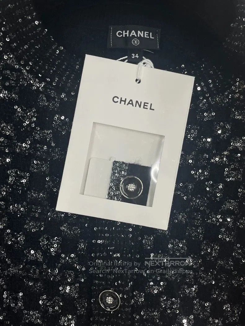 Chanel Chanel 23B Black Sequin Knit Top. Size US S / EU 44-46 / 1 - 4 Thumbnail
