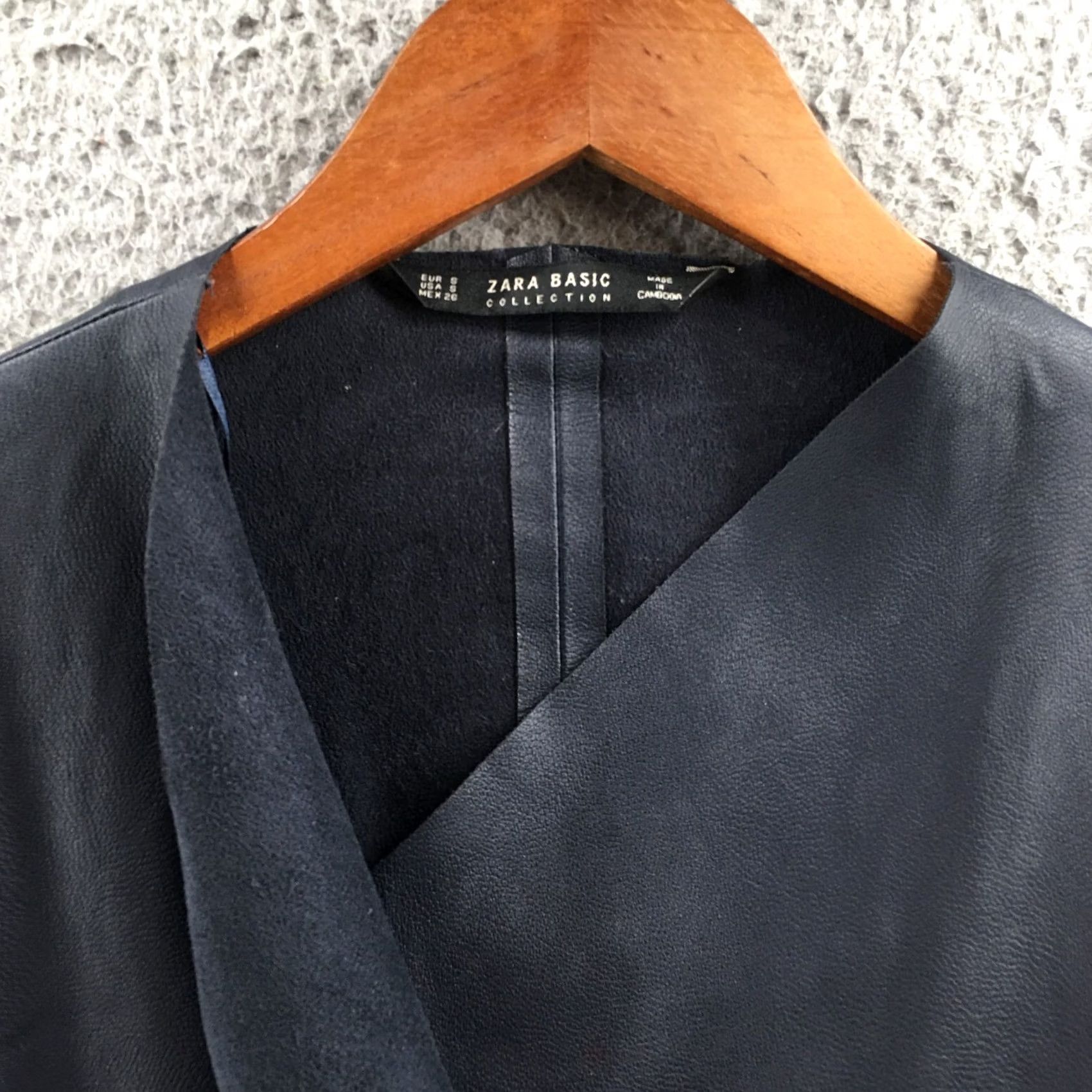 Zara Zara Basic Faux Leather Jacket Womens Small Black Open Style Long Sleeve Casual Size S / US 4 / IT 40 - 3 Thumbnail