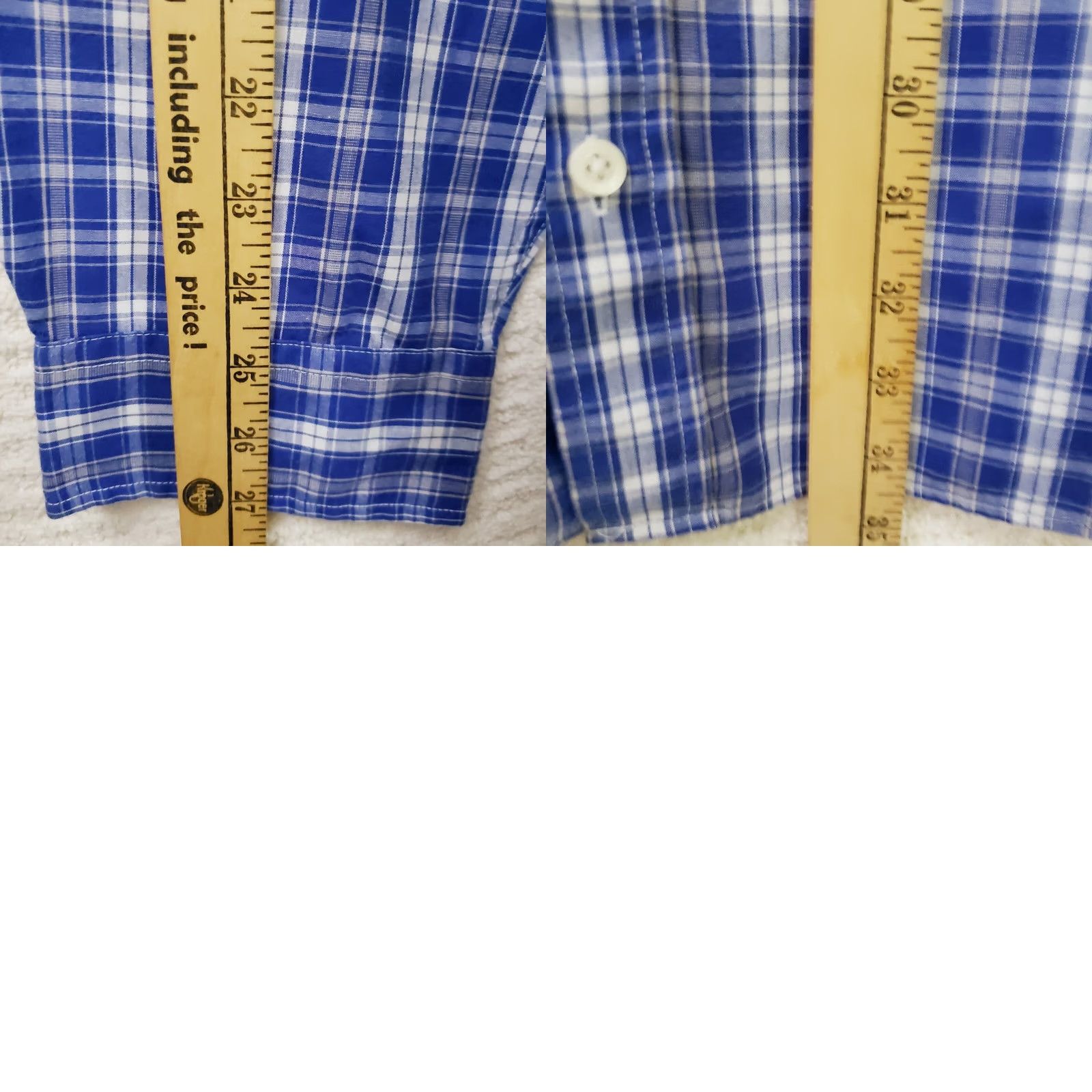 Vintage Saddlebred Button-Up Shirt Men's 2XLT Red Blue Plaid Long Sleeve Size US XXL / EU 58 / 5 - 9 Thumbnail