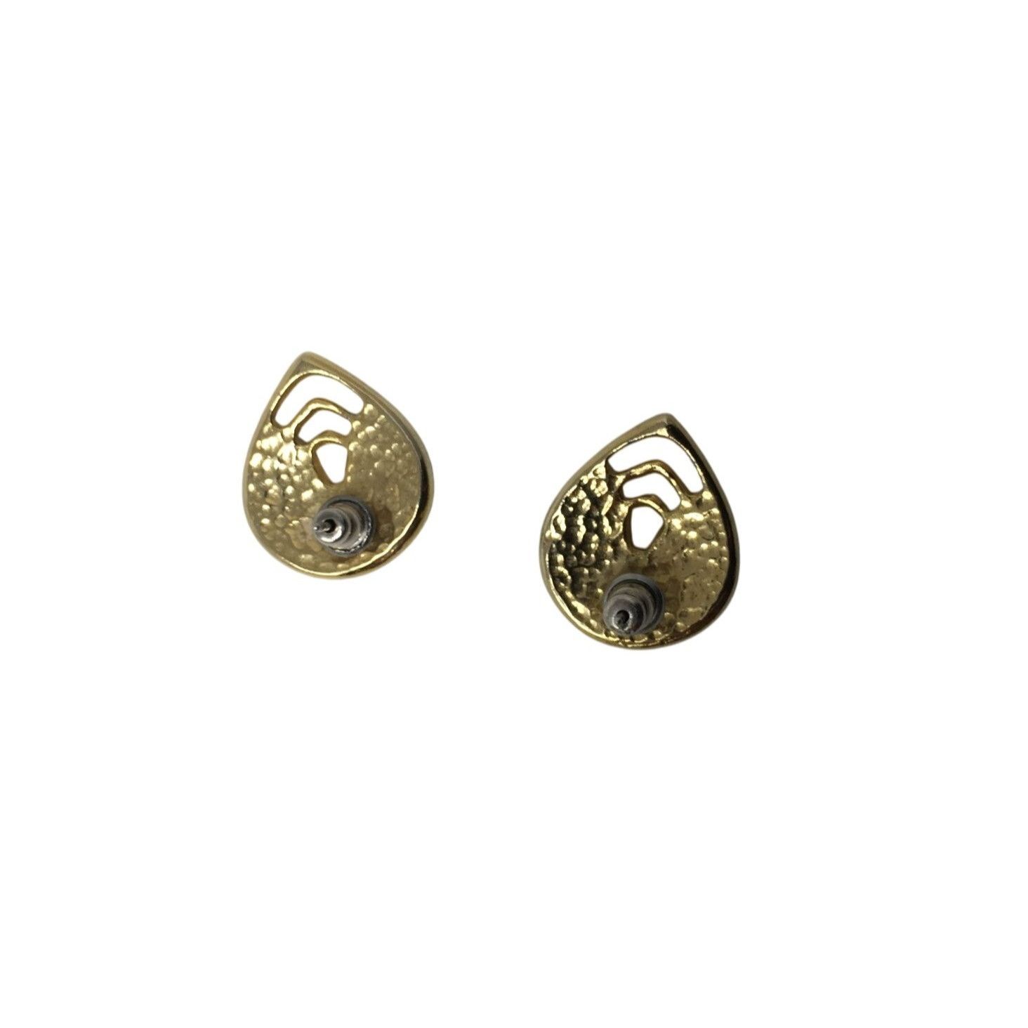 Other Women's Black and Gold Tear Drop Shaped Stud Earrings Size ONE SIZE - 8 Thumbnail