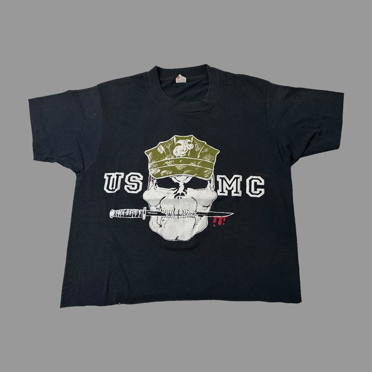 Vintage Vintage 1980s military skull tshirt Size US M / EU 48-50 / 2 - 1 Thumbnail