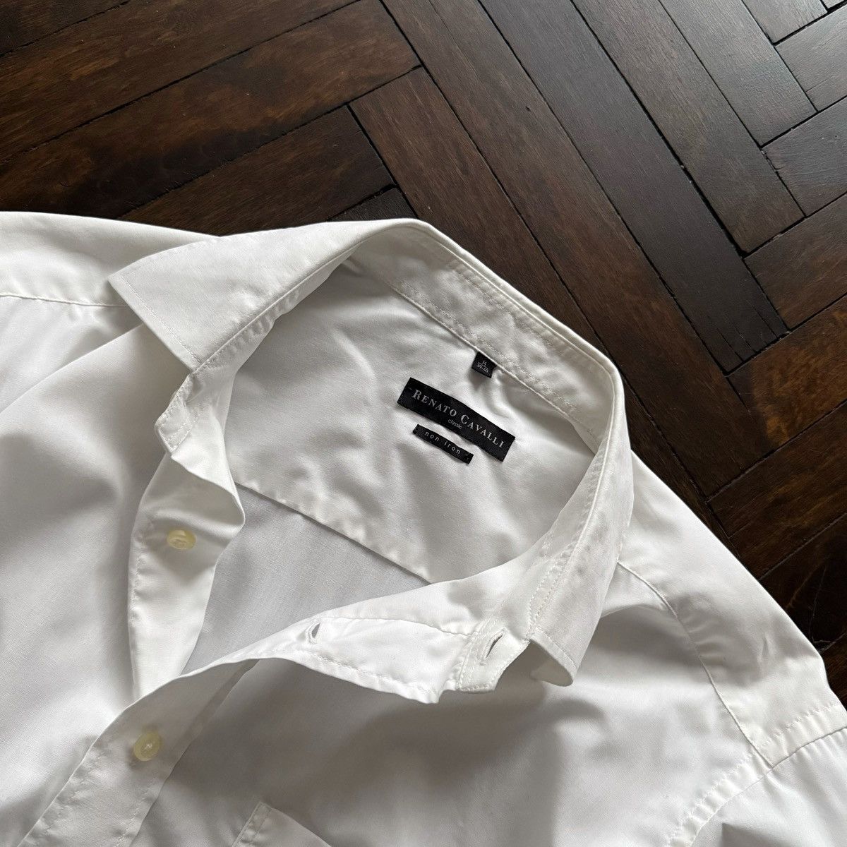 Other Renato Cavalli Mens White Classic Fit Long Sleeve Shirt Size US M / EU 48-50 / 2 - 3 Thumbnail