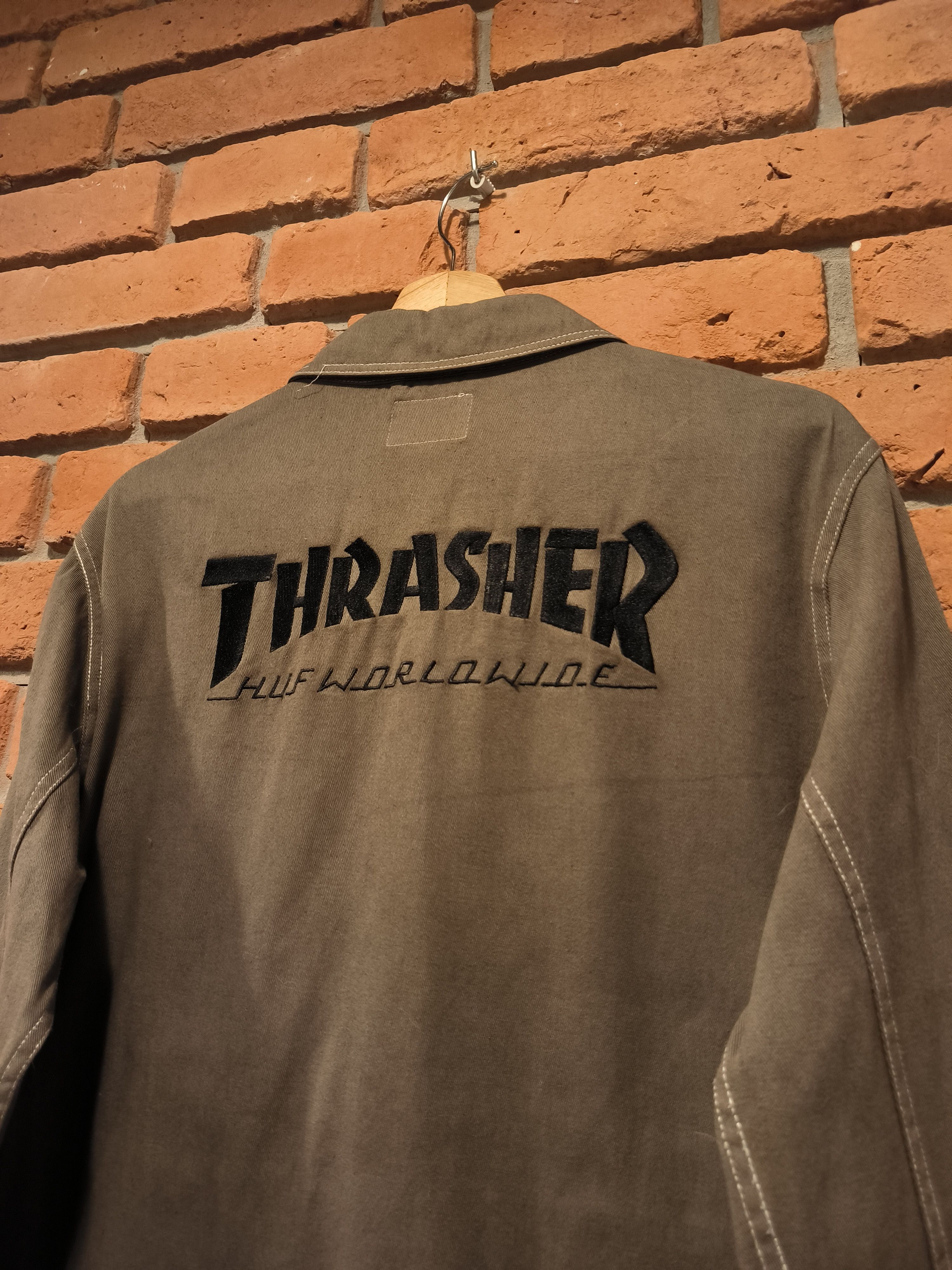 Huf × Thrasher × Vintage Thrasher x HUF Coach Jacket Big Logo Vintage Skate Size US M / EU 48-50 / 2 - 3 Thumbnail