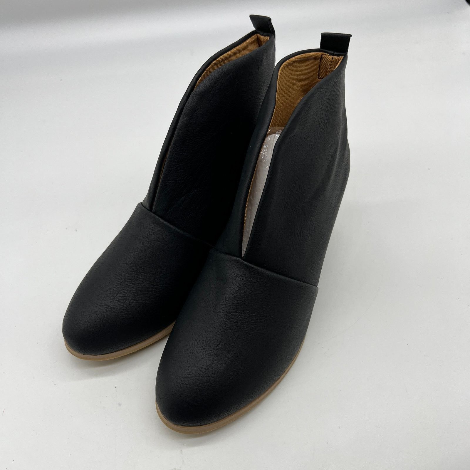 Other Women Heel Ankle BootsV Cut Fashion Slip on Black Size US 9 / IT 39 - 4 Thumbnail