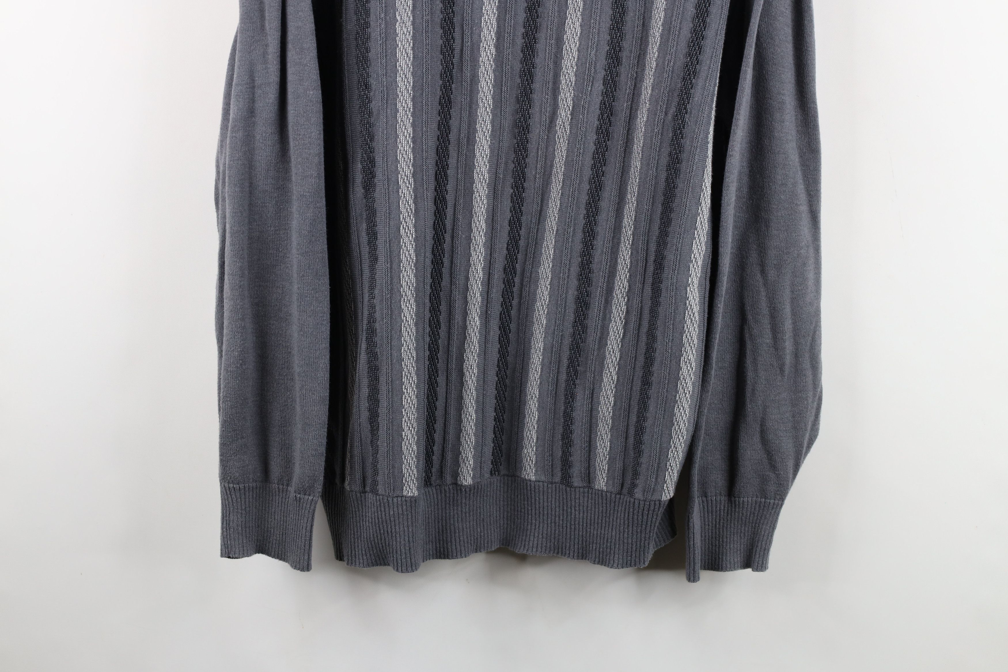 Vintage Vintage 90s Y2K Streetwear Ribbed Knit Crewneck Sweater Size US XL / EU 56 / 4 - 3 Thumbnail