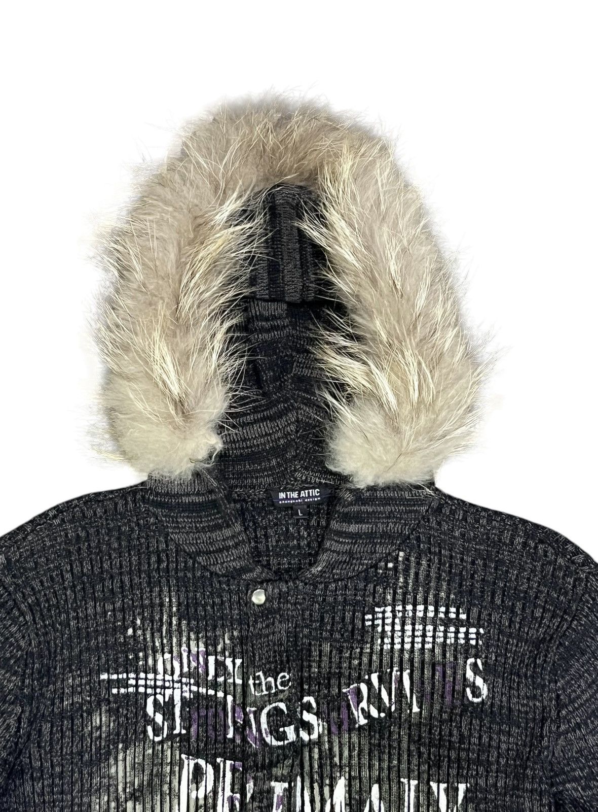 In The Attic INTHE ATTIC CHANGEABI DESIGN Poem Seditionaries Fur Hoodie💥 Size US M / EU 48-50 / 2 - 11 Thumbnail