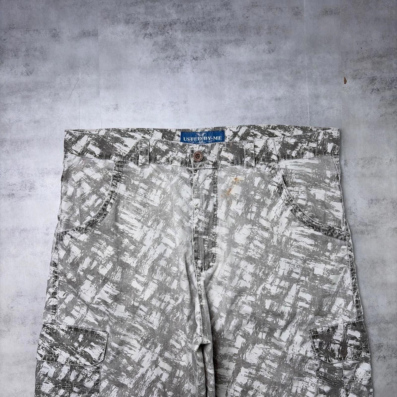 Other Y2K Grey Usted By Me Grunge Cami Skater Cargo Shorts Size US 38 / EU 54 - 4 Thumbnail